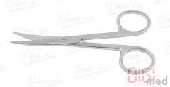 chirurgische Schere Standard gebogen, spitz