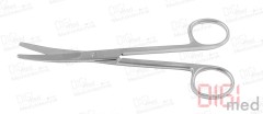 Präparierschere Deaver gebogen, rund