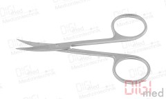 feine chirurgische Schere Iris, spitz, gebogen