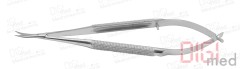 Micro scissors, micro dissection scissors, curved, blunt