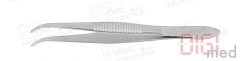 Splinter Forceps, serrated, curved