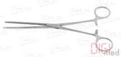 Bowel clamp DOYEN curved, with atraumatic serration