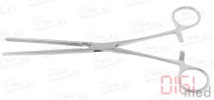 Bowel clamp KOCHER curved, with atraumatic serration