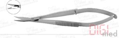 Conjunctival scissors, curved, blunt