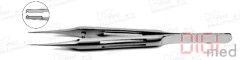 Hornhaut Pinzette, zart 1x2 gerade mit Anbindeplattform