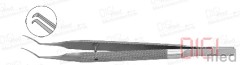 Capsulorhexis Forceps, curved, Round handle