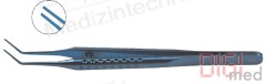 Troutman Pinzette, 11 mm Winkel zur Spitze, zylindrische Arme