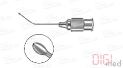 Alkoholkanüle LASEK, zarte olivförmige Spitze, abgewinkelt