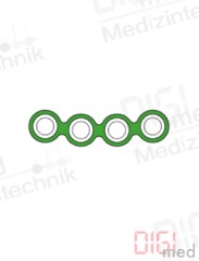 TITAN Orbital PLATE, 4 HOLES, profile 0.6mm