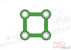 TITAN Quadro PLATE, 2x2 HOLE, profiles 0.6mm