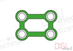 TITAN Rectangle PLATE, 2x2 HOLE, profiles 0.6mm