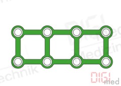 TITAN Quadro PLATE, 4x2 HOLE, profiles 0.6mm