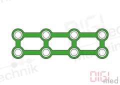 TITAN Rectangle PLATE, 4x2 HOLE, profiles 0.6mm
