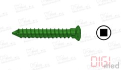 ESD emergency self-tapping screw, self-holding, square head, Ø 1.7