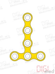 T-Platte, Titan, 6 Loch, Profil 0.6mm, System 2.0mm