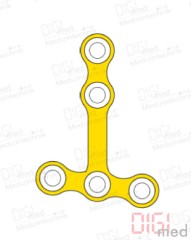 T-Platte, Titan, 5 Loch, Profil 0.6mm, System 2.0mm