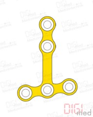 T-Platte, Titan, 5 Loch, Profil 0.6mm, System 2.0mm