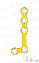 L-plate 110°, titanium, 5 holes left, Profil 0.75mm, System 2.0mm