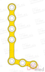 L-Platte 110°, Titan, 7 Loch rechts, Profil 0.75mm, System 2.0mm