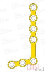 L-Platte 110°, Titan, 7 Loch links, Profil 0.75mm, System 2.0mm