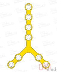 Y-Platte, Titan, 8 Loch, Profil 0.75mm, System 2.0mm