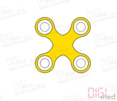 X-Platte, Titan, 4 Loch, Profil 0.75mm, System 2.0mm