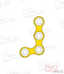 L-Platte, Titan, 4 Loch kurz links, Profil 1.0mm, System 2.0mm