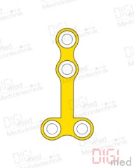 T-Platte, Titan, 4 Loch lang, Profil 1.0mm, System 2.0mm