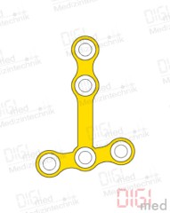 T-Platte, Titan, 5 Loch, Profil 1.0mm, System 2.0mm