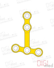 T-Platte, Titan, 5 Loch, Profil 1.0mm, System 2.0mm