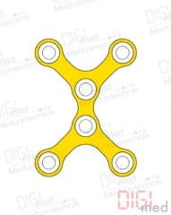 Double Y-plate, titanium, 6 holes long, Profile 1.0mm, System 2.0mm
