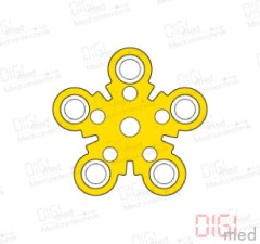 Burr hole plate, titanium, Ø 7 mm, Profile 1.0mm, System 2.0mm