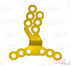 Paulus Le Fort plate, titanium, 2-12 mm, right, Profile 1.0mm, 2.0 System