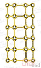 Rechteck Platte, Titan, 6x4 Loch, Profil 1.0mm, System 2.0mm