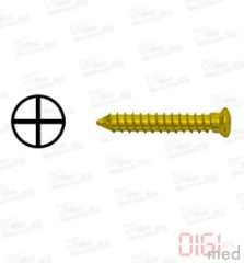 Mini bone screw Ø 2.0mm, cross head