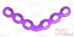 Mandibular angle plate, titanium, 6 holes, profile 1.5mm, system 2.3mm