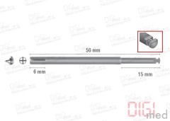 Pin applicator with dental attachment, titanium end piece, straight