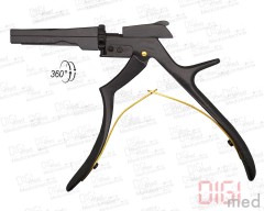 Kerrison laminectomy bone punch, black with 360° rotating handle