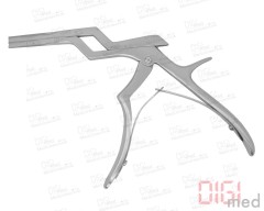 Bone punch insert 23cm thin foot 90° with ejector + bayonett handle