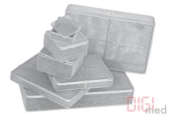 Mikrofeinmaschiger Korb mit einzigartigem Twist-Off-Deckel 70x70x30