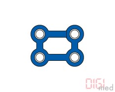 TITAN MIKRO PLATTE RECHTECK, 2X2 LOCH, PROFIL 0,55 MM