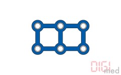 TITAN MIKRO PLATTE QUADRAT, 3X2 LOCH, PROFIL 0,55 MM