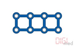TITAN MIKRO PLATTE QUADRAT, 4X2 LOCH, PROFIL 0,55 MM