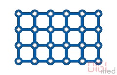 TITAN MIKRO PLATTE QUADRAT, 6X4 LOCH, PROFIL 0,55 MM