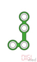 TITAN MEDI L-PLATE 4 HOLE LEFT, SHORT ST