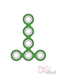 TITAN MEDI T-PLATE 6 HOLE, WITHOUT STEM,