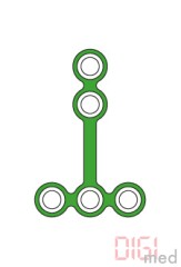 TITAN MEDI T-PLATE 5 HOLE, LONG STEM, PR