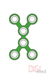 TITAN DOUBLE Y-PLATE 5 HOLE, WITHOUT STE